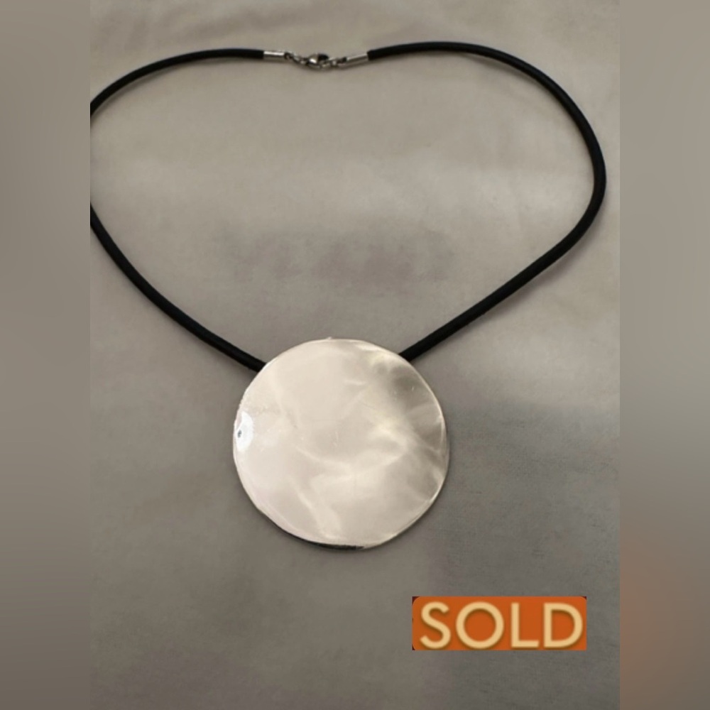 ❌SOLD❌ Vintage BLANK .925 Sterling Circle Engraveable Disc Pendant-James Avery